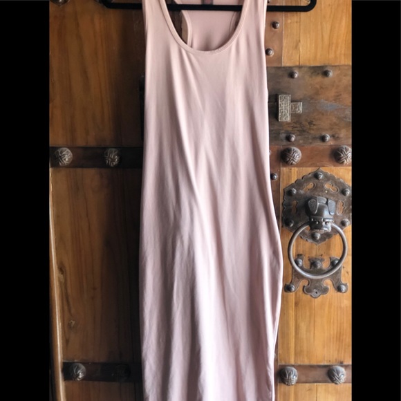 Hot Kiss Long Nude/Tan  Sleeveless Bodycon Dress - Picture 2 of 8